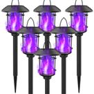 Solar Flame Torch Lights Dynaming, pacote com 6 unidades, roxo ao ar livre