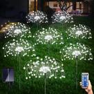 Solar Garden Lights Maleyt, pacote com 8, 120 LED, 8 modos de controle remoto