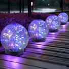 Solar Globe Lights JKIMK Vidro rachado impermeável ao ar livre