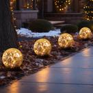Solar Globe Lights MLKNK Outdoor Waterproof, pacote com 4