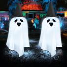 Solar Halloween Ghost Lights DAYLIGHTIR, pacote com 2 unidades, 30 cm, ao ar livre