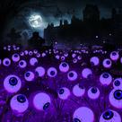 Solar Halloween Lights Brizled, pacote com 2, roxo, 12 LED, impermeável
