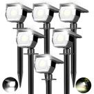 Solar Lights Peasur, pacote com 6 unidades, Outdoor Spot Uplights, impermeável Solar Lights Peasur, pacote com 6 unidades, Outdoor Spot Uplights, impermeável