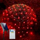 Solar Net Lights Curyidy 200LED impermeável 3x2m vermelho