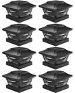 Solar Outdoor Post Cap Lights Davinci Lighting, pacote com 8 unidades pretas