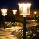 Solar Pathway Lights ALFIOT, pacote com 8, impermeável, IP65, quente/frio