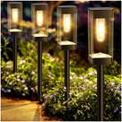 Solar Pathway Lights Gorrzai, pacote com 8, 3000K, LED à prova d'água