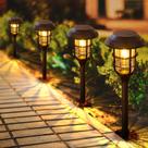 Solar Pathway Lights LETMY, pacote com 8, IP66, impermeável, 62 cm
