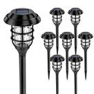 Solar Pathway Lights SOLPEX, pacote com 8, impermeável, branco frio