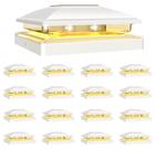 Solar Post Cap Light VOLISUN, pacote com 16 unidades, impermeável, branco quente Solar Post Cap Light VOLISUN, pacote com 16 unidades, impermeável, branco quente