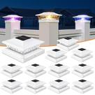 Solar Post Cap Lights APONUO 4x4, pacote com 12 unidades, RGB, à prova d'água