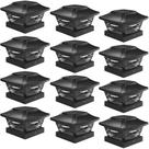 Solar Post Cap Lights Davinci Lighting LED, pacote com 12 unidades, preto