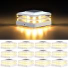 Solar Post Cap Lights EXCMARK 4x4 à prova d'água, branco quente/frio, 12PK