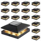 Solar Post Cap Lights JOFIOS, pacote com 16, impermeável, branco quente