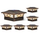 Solar Post Cap Lights JOFIOS, pacote com 6 postes impermeáveis 4x4