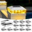 Solar Post Cap Lights KEILAIMO, pacote com 12 IP65, branco quente Solar Post Cap Lights KEILAIMO, pacote com 12 IP65, branco quente