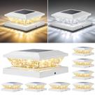 Solar Post Cap Lights Mlambert 4x4 Outdoor, pacote com 8 unidades, à prova d'água Solar Post Cap Lights Mlambert 4x4 Outdoor, pacote com 8 unidades, à prova d'água
