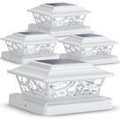 Solar Post Cap Lights SideInlar 4 modos de branco quente e frio