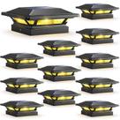 Solar Post Cap Lights SideInlar 4x4 16 LEDs 2 modos à prova d'água Solar Post Cap Lights SideInlar 4x4 16 LEDs 2 modos à prova d'água