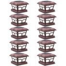 Solar Post Cap Lights SideInlar 8 LED Warm/Cool White, pacote com 10 unidades Solar Post Cap Lights SideInlar 8 LED Warm/Cool White, pacote com 10 unidades