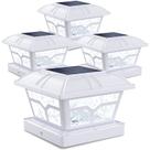 Solar Post Cap Lights SideInlar 8 LED Warm/Cool White, pacote com 4