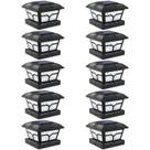 Solar Post Cap Lights SideInlar 8 LED Warm & Cool White
