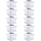 Solar Post Cap Lights SideInlar 8 LED White, pacote com 10 Solar Post Cap Lights SideInlar 8 LED White, pacote com 10