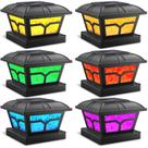 Solar Post Cap Lights SideInlar RGB Color Changing, pacote com 6