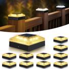 Solar Post Cap Lights vighep 4x4, pacote com 12 unidades, à prova d'água Solar Post Cap Lights vighep 4x4, pacote com 12 unidades, à prova d'água