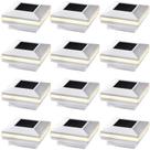 Solar Post Lights Dynaming, pacote com 12 unidades, White Shell, 12,5 x 12,5 x 6 cm