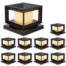 Solar Post Lights Mlambert, pacote com 10, impermeável, preto Solar Post Lights Mlambert, pacote com 10, impermeável, preto