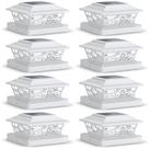 Solar Post Lights SideInlar, pacote com 8, branco quente e frio Solar Post Lights SideInlar, pacote com 8, branco quente e frio