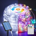 Solar Rope Lights ICRGB 22m 200 LEDs IP67, controle remoto à prova d'água Solar Rope Lights ICRGB 22m 200 LEDs IP67, controle remoto à prova d'água