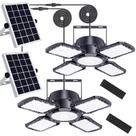 Solar Shed Light Auzev 176 LED com sensor de movimento remoto de 5 cabeças