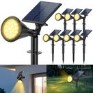 Solar Spot Lights Katipeal, pacote com 8 unidades, à prova d'água, branco quente