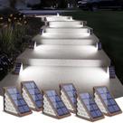 Solar Step Lights NIORSUN Brown Waterproof IP67 (pacote com 6) Solar Step Lights NIORSUN Brown Waterproof IP67 (pacote com 6)