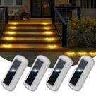 Solar Step Lights T-SUN Outdoor, pacote com 4 LED impermeável