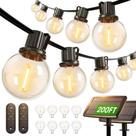 Solar String Lights Addon, controle remoto impermeável de 200 pés, 108 LEDs