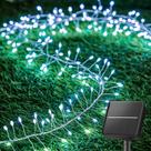 Solar String Lights Brightown 6 m 240 LED impermeável branco