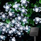 Solar String Lights Brightown 60 LED impermeável branco