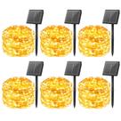 Solar String Lights Brightown, pacote com 6, 10 m, 100 LED, branco quente Solar String Lights Brightown, pacote com 6, 10 m, 100 LED, branco quente