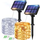 Solar String Lights btfarm 160LED 20m, pacote com 2 unidades, impermeável