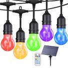 Solar String Lights IPStank 11 LED RGB Color Remote