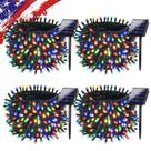 Solar String Lights KAQ 132 pés 400LED, pacote com 4 unidades, multicoloridas, IP65