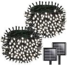 Solar String Lights KAQ 200LED 20m à prova d'água 2PK Cool White