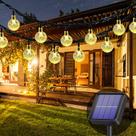 Solar String Lights Lezonic 50LED Crystal Globe 7m à prova d'água