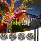 Solar String Lights Minetom, pacote com 4, 49 m 400 LED multicolorido