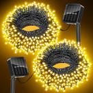 Solar String Lights Moettany 100LED 45m, 8 modos, 2 pacotes Solar String Lights Moettany 100LED 45m, 8 modos, 2 pacotes