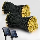 Solar String Lights Selarlyt 200 LED 22m, pacote com 2 unidades, branco quente