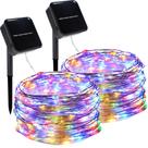 Solar String Lights Twinkle Star, pacote com 2, 15 m, 240 LED multicolorido